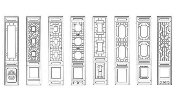 澄迈喜迎门中式花格CAD设计图样式大全